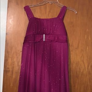 Pink glimmering below the knee, formal wear dress